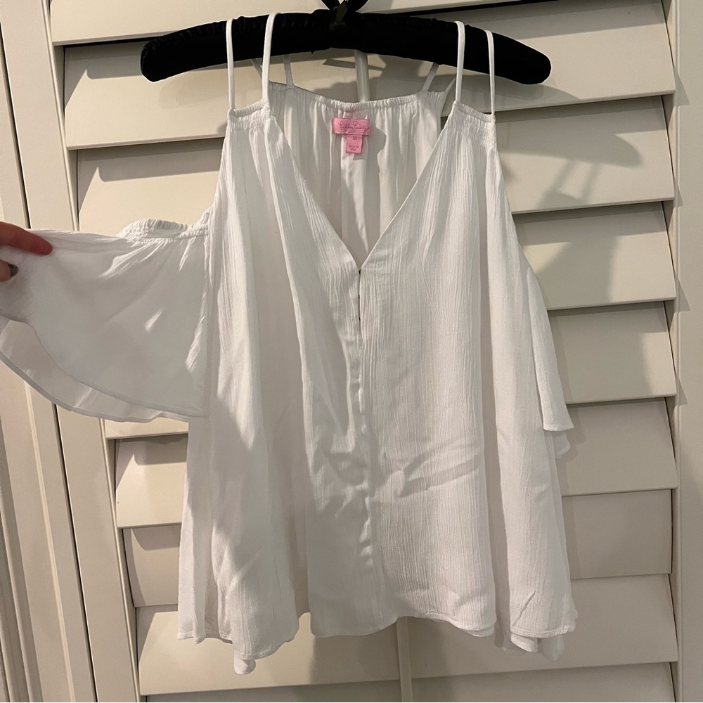 Lilly Pulitzer white flowy top